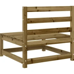 vidaXL Muebles De Jardín-Sofás de jardín sin reposabrazos 3 uds madera pino 70x70x67 cm