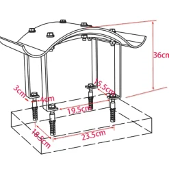 vidaXL Accesorios Para Hornos De Leña Y Chimeneas-Sombrerete de chimenea de acero inoxidable 40 x 40 x 36 cm
