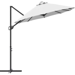 vidaXL Sombrilla 372 x 198 x 243 cm Poliéster y Aluminio Arena Hot