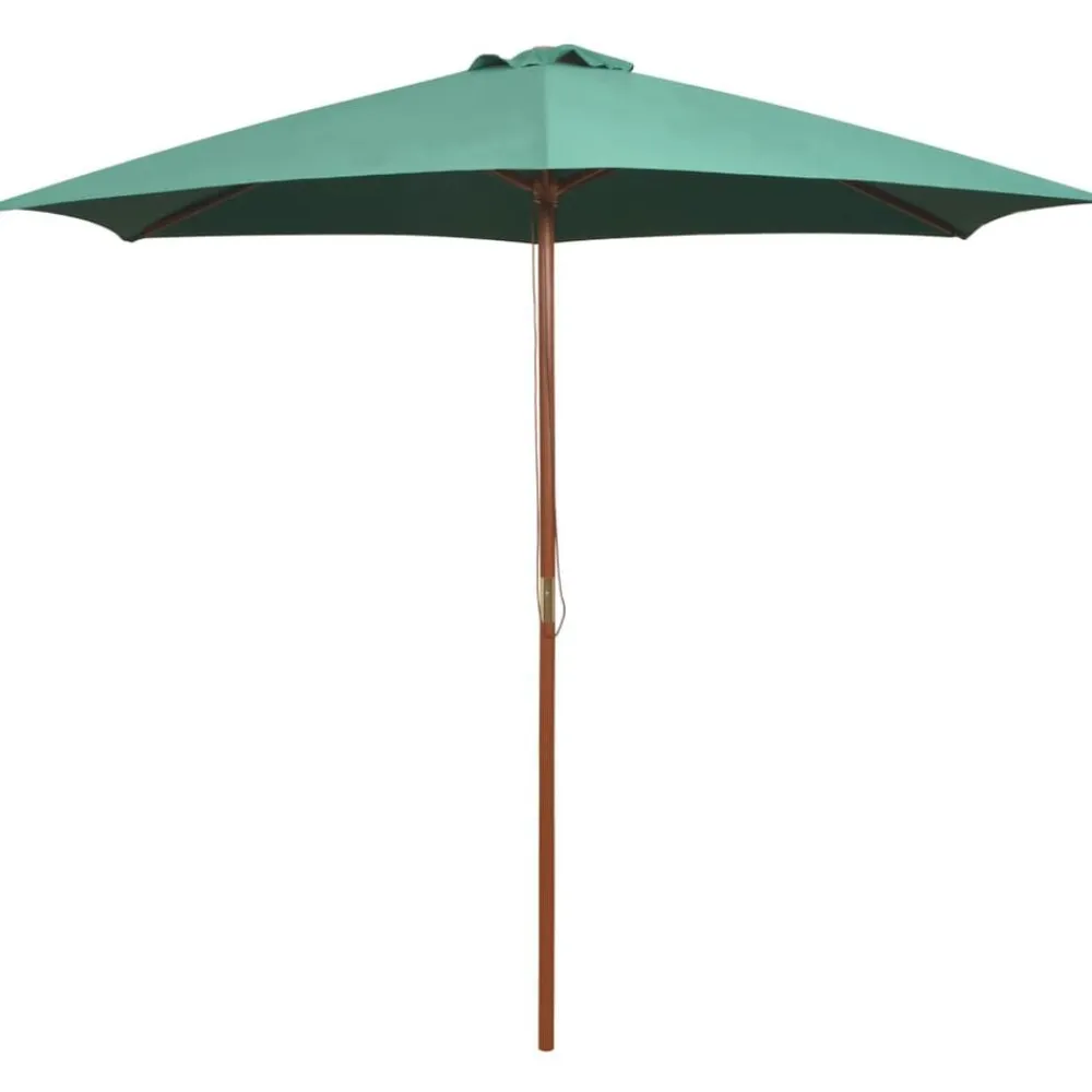 vidaXL Jardín-Sombrilla con palo de madera 270x270 cm
