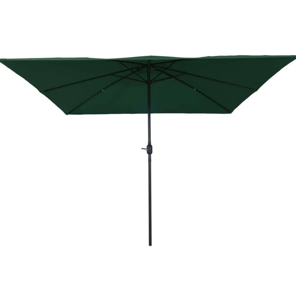 vidaXL Sombrilla de jardín 295 x 295 x 245 cm Poliéster y Acero Verde Clearance