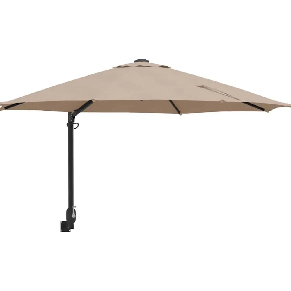 vidaXL Sombrilla de jardín 248 x 248 x 148 cm Poliéster y Acero Taupé New