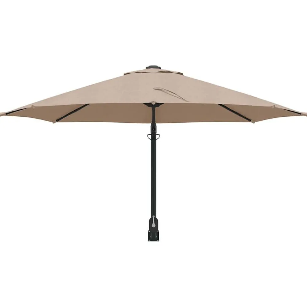 vidaXL Sombrilla de jardín 248 x 248 x 148 cm Poliéster y Acero Taupé New