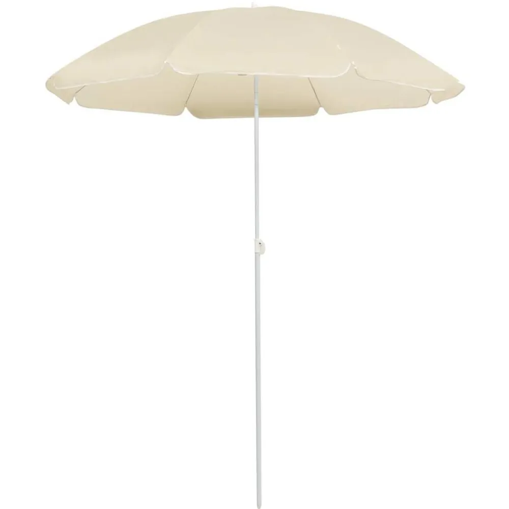 vidaXL Sombrilla de jardín con palo de acero 180 cm Arena Outlet