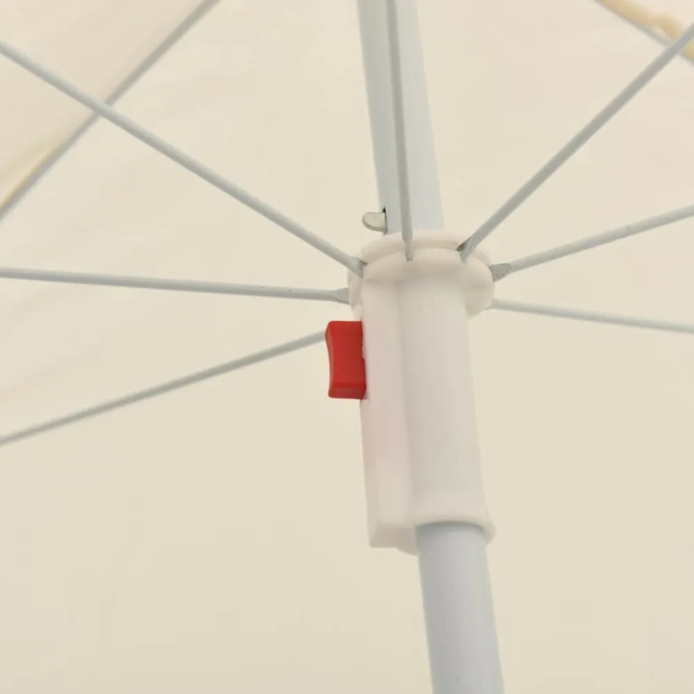 vidaXL Sombrilla de jardín con palo de acero 180 cm Arena Outlet