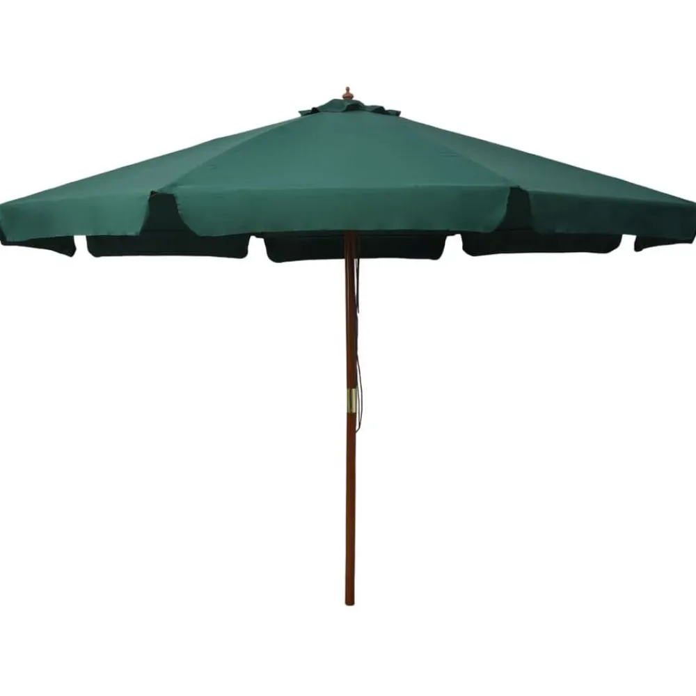 vidaXL Jardín-Sombrilla de jardín con palo de madera 330 cm