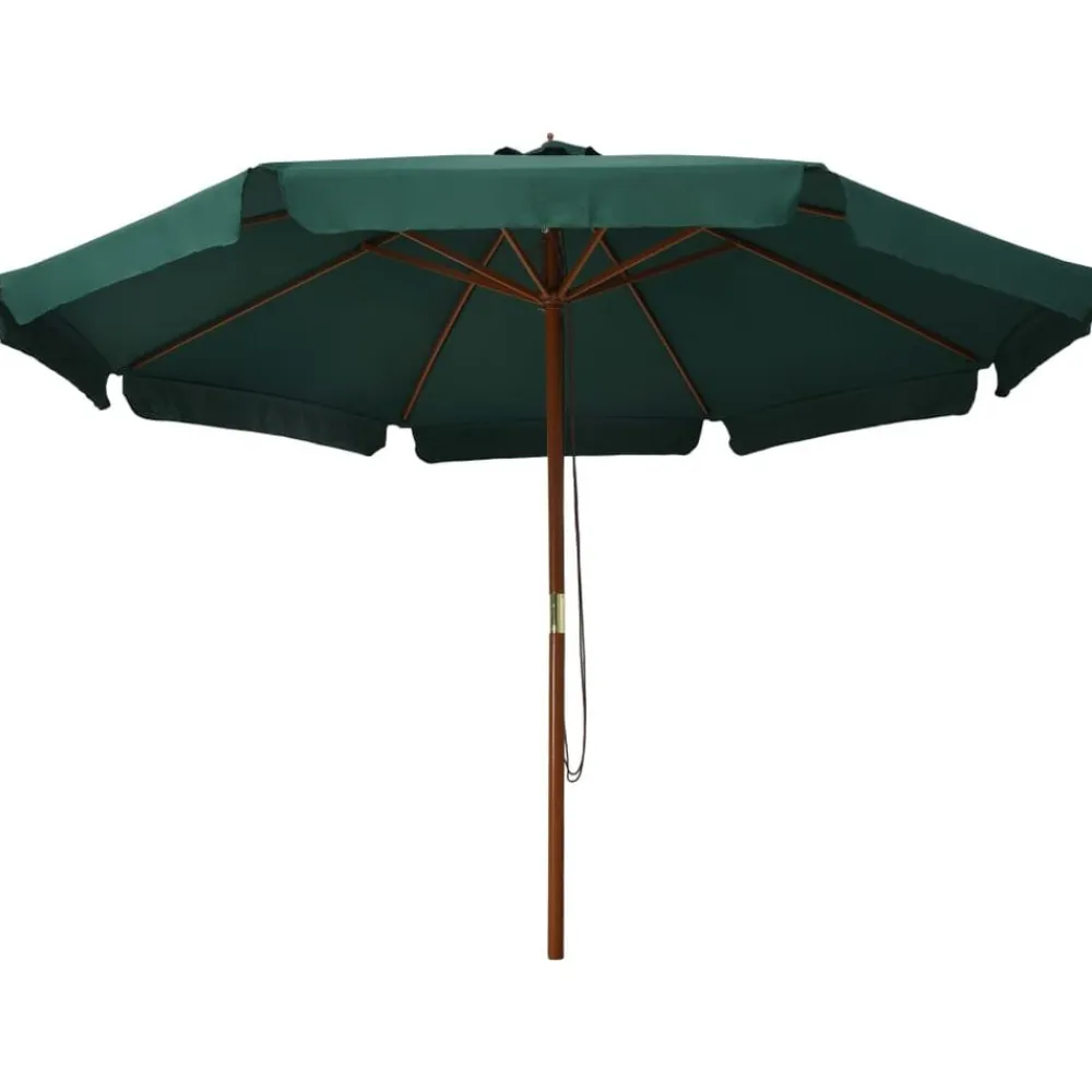 vidaXL Jardín-Sombrilla de jardín con palo de madera 330 cm