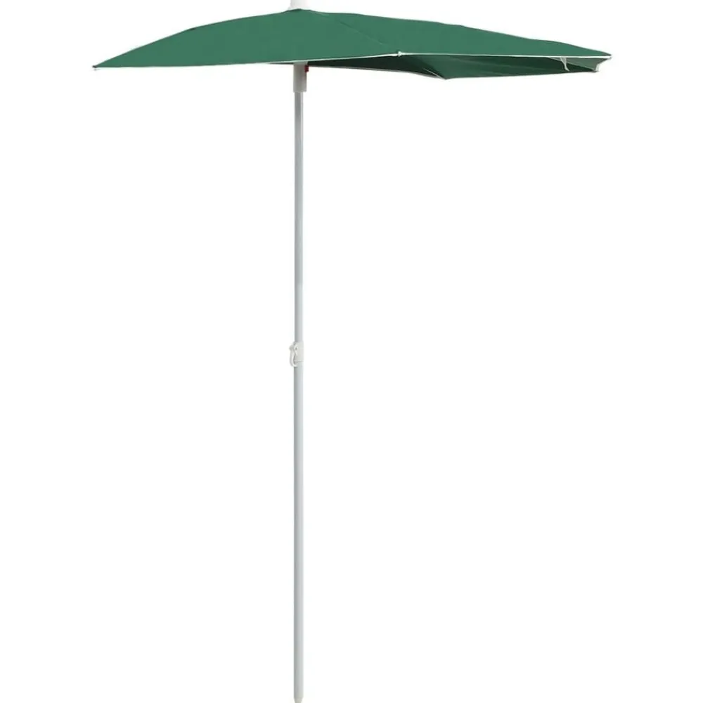 vidaXL Sombrilla de jardín semicircular con palo 180x90 cm Verde Hot