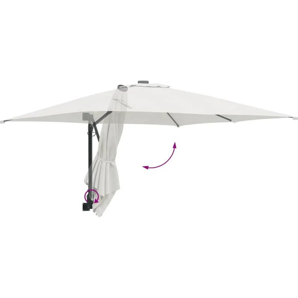 vidaXL Sombrilla de jardín 248,5 x 247,5 x 160 cm Arena Sale