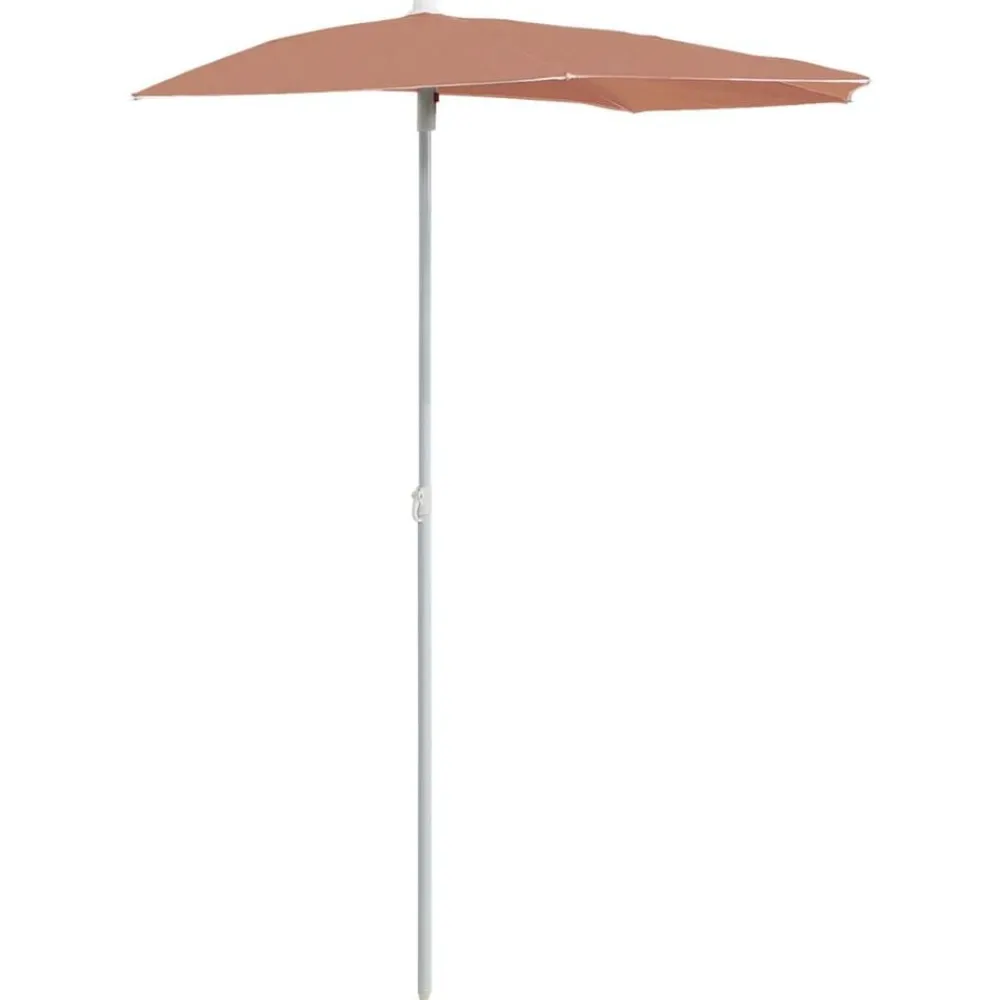 vidaXL Jardín-Sombrilla de jardín semicircular con palo 180x90 cm
