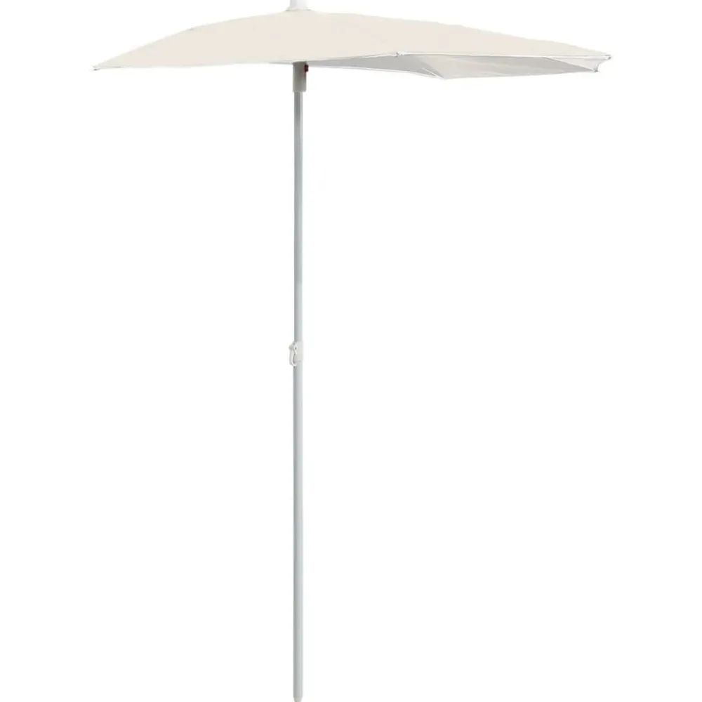 vidaXL Sombrilla de jardín semicircular con palo 180x90 cm Arena