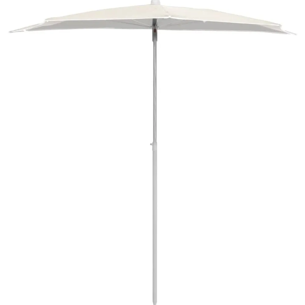 vidaXL Sombrilla de jardín semicircular con palo 180x90 cm Arena