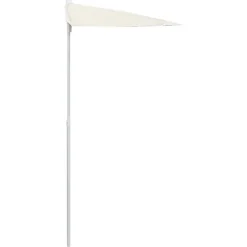 vidaXL Sombrilla de jardín semicircular con palo 180x90 cm Arena