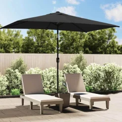 vidaXL Sombrilla de jardín con palo de metal 300x200 cm Antracita Clearance