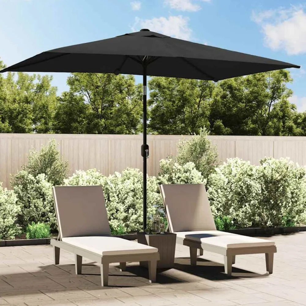 vidaXL Sombrilla de jardín con palo de metal 300x200 cm Antracita Clearance