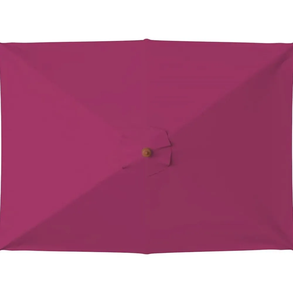 vidaXL Jardín-Sombrilla de jardín con palo de madera burdeos 150x200 cm