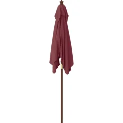 vidaXL Sombrilla de jardín poste de madera burdeos 198x198x231 cm Rojo Best