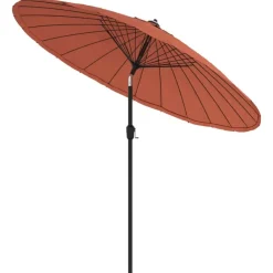 vidaXL Sombrilla de jardín con palo de aluminio 270 cm Terracota Outlet