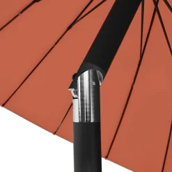 vidaXL Sombrilla de jardín con palo de aluminio 270 cm Terracota Outlet