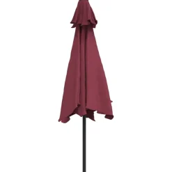 vidaXL Sombrilla de jardín con palo de metal burdeos 300 cm Rojo Hot