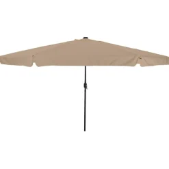 vidaXL Sombrilla de jardín 395 x 395 x 245 cm Poliéster Taupé Clearance