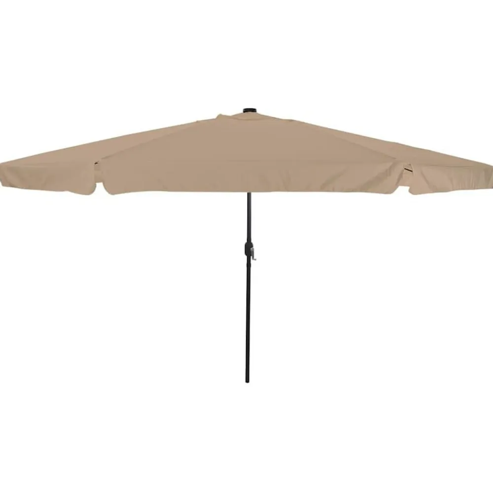 vidaXL Sombrilla de jardín 395 x 395 x 245 cm Poliéster Taupé Clearance
