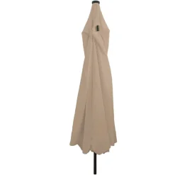 vidaXL Sombrilla de jardín 395 x 395 x 245 cm Poliéster Taupé Clearance