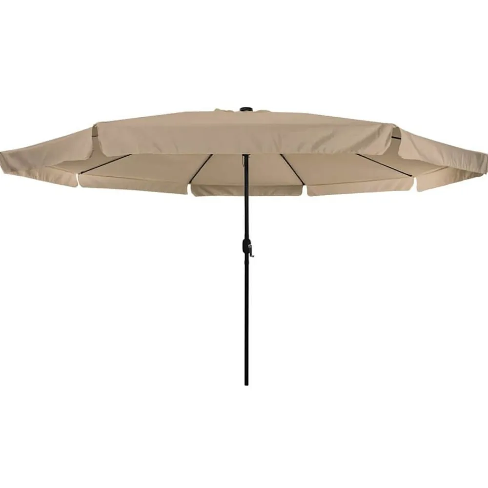 vidaXL Sombrilla de jardín 395 x 395 x 245 cm Poliéster Taupé Clearance