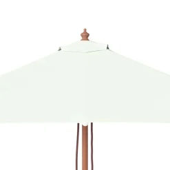 vidaXL Sombrilla de jardín con palo de madera 150x200 cm Arena Best