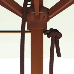vidaXL Sombrilla de jardín con palo de madera 150x200 cm Arena Best
