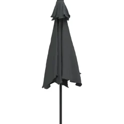 vidaXL Sombrilla de jardín con luces LED palo de acero 300cm Antracita Hot