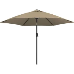 vidaXL Sombrilla de jardín con palo de metal taupe 300 cm Taupé Online