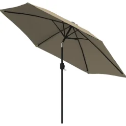 vidaXL Sombrilla de jardín con palo de metal taupe 300 cm Taupé Online