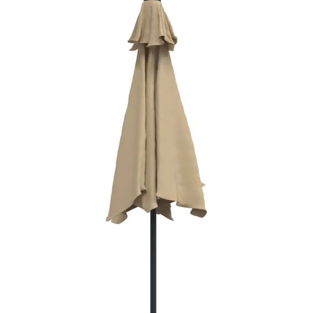 vidaXL Sombrilla de jardín con palo de metal taupe 300 cm Taupé Online