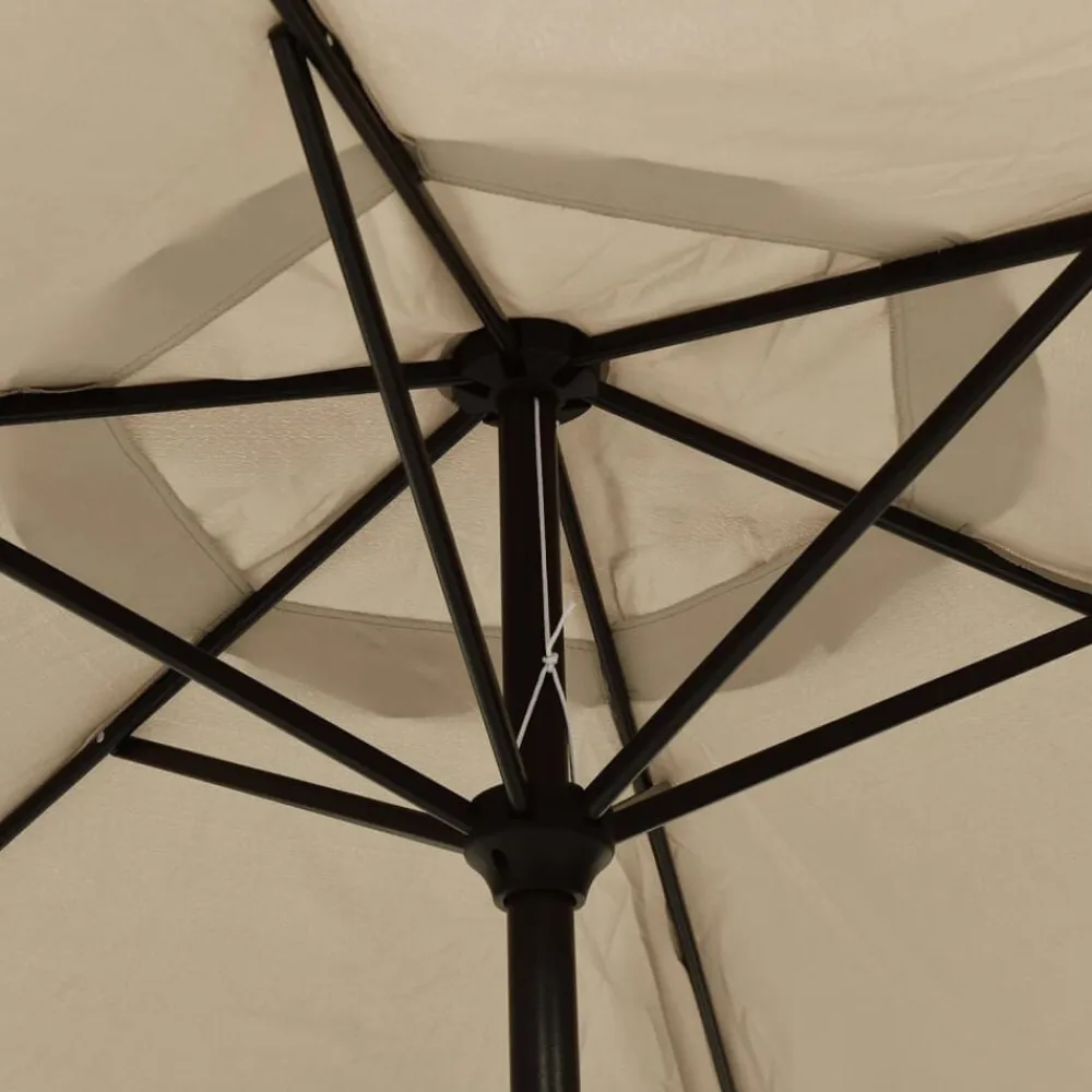 vidaXL Sombrilla de jardín con palo de metal taupe 300 cm Taupé Online