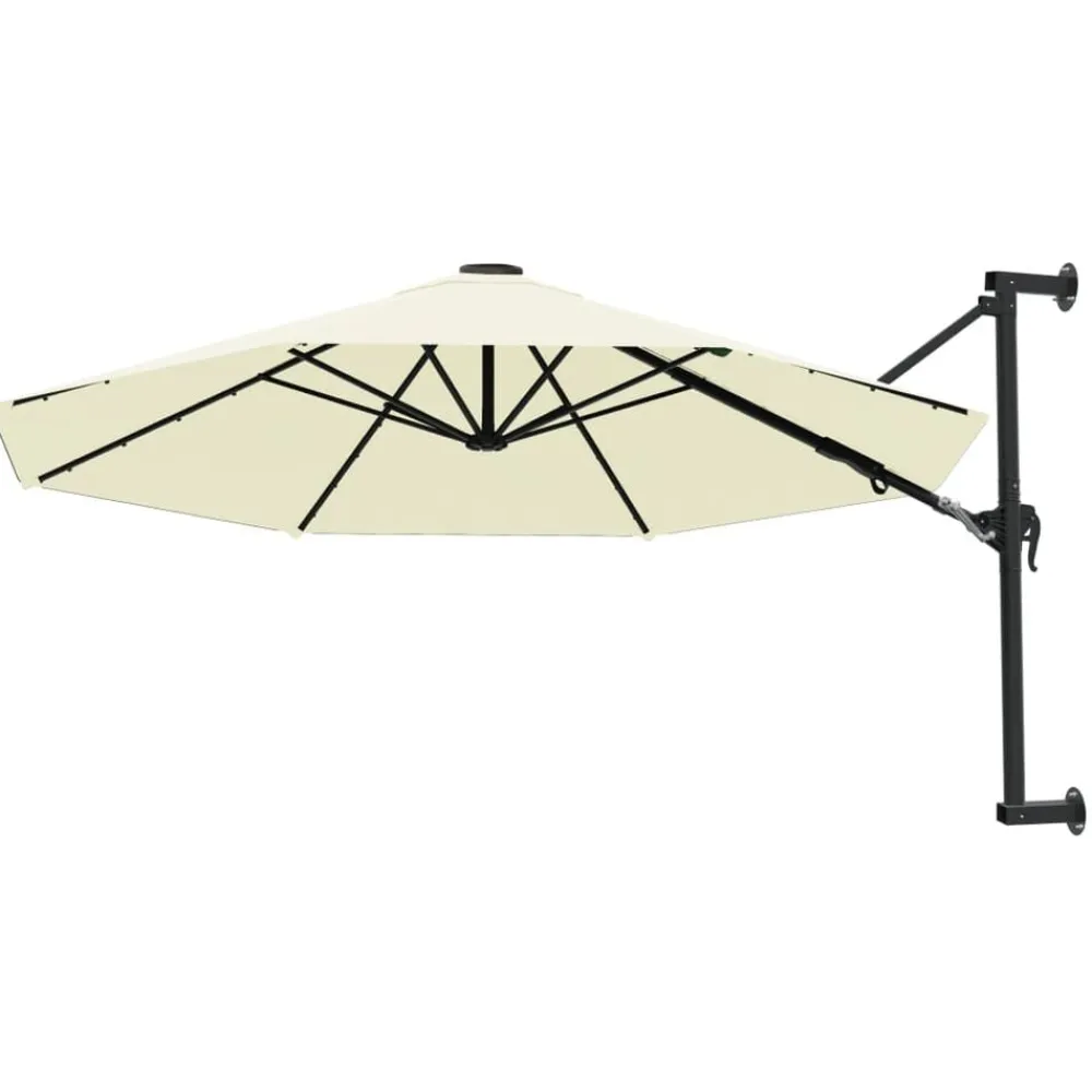 vidaXL Jardín-Sombrilla de pared con barra de metal 300 cm