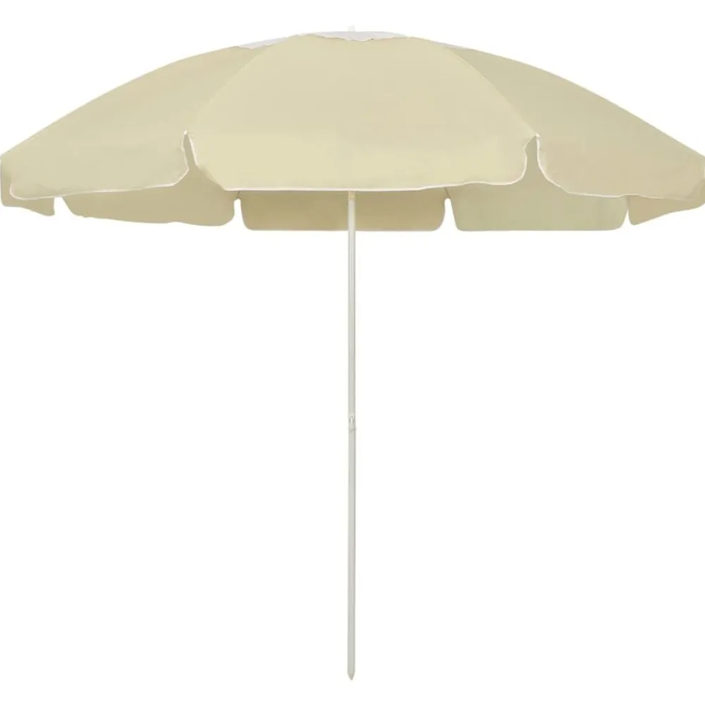 vidaXL Jardín-Sombrilla de playa amarillo 240 cm