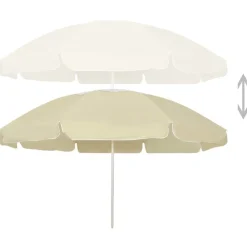 vidaXL Jardín-Sombrilla de playa amarillo 240 cm