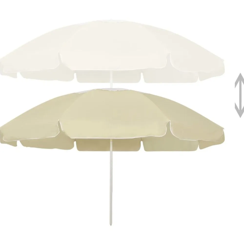 vidaXL Jardín-Sombrilla de playa amarillo 240 cm