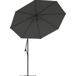 vidaXL Jardín-Sombrilla voladiza con luces LED y poste acero 300 cm