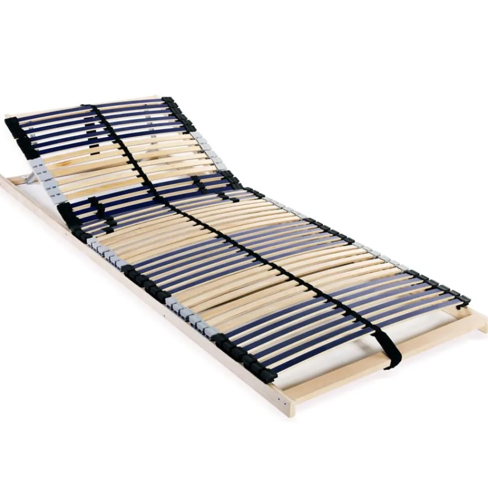 vidaXL Somier de láminas sin colchón con 42 listones 7 zonas 70x200 cm Clearance
