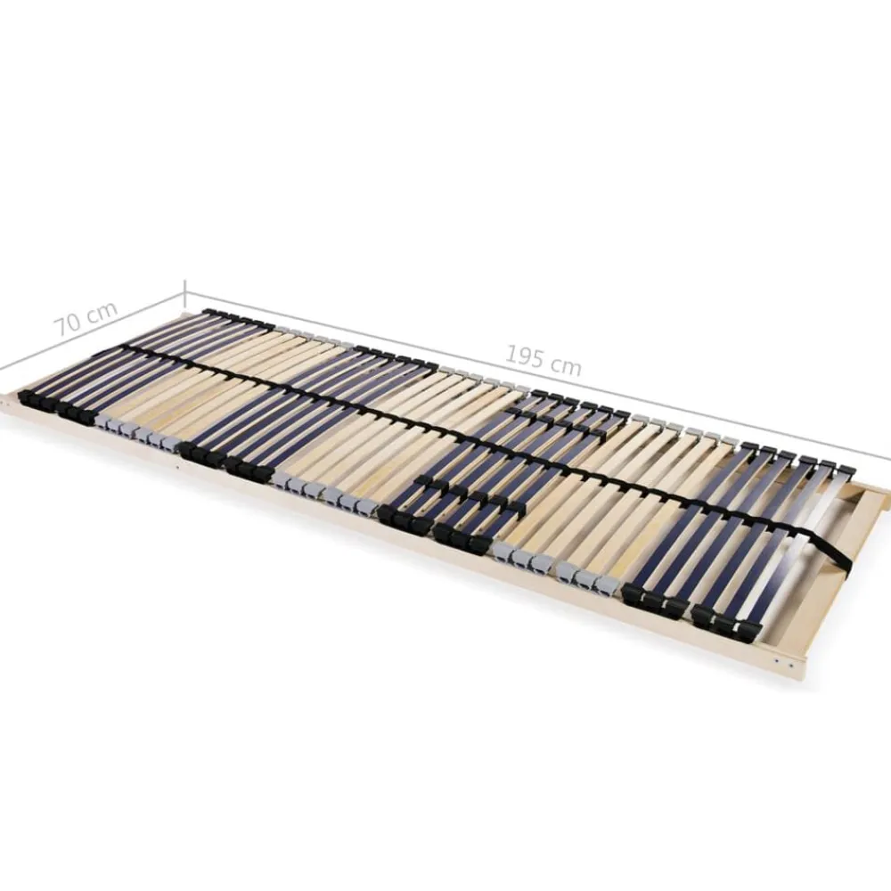 vidaXL Somier de láminas sin colchón con 42 listones 7 zonas 70x200 cm Clearance