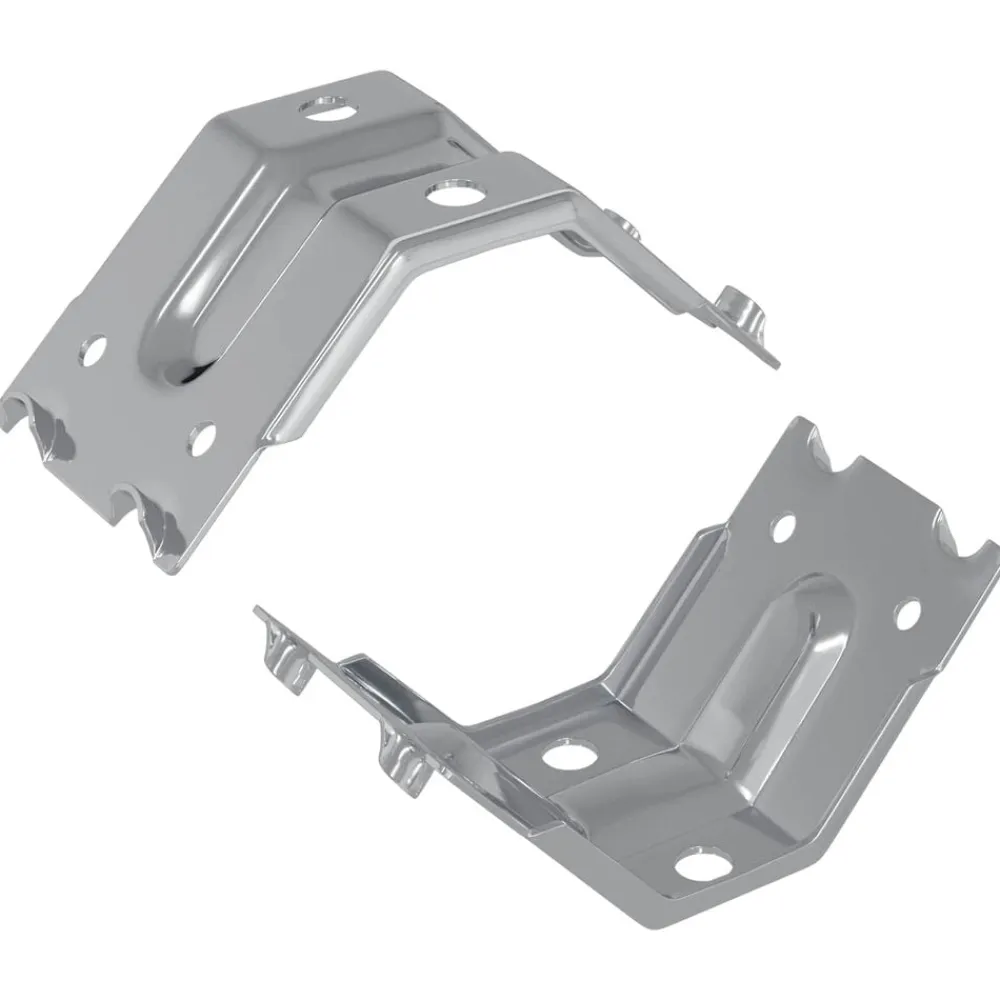 vidaXL Accesorios De Bricolaje-Soporte 2 pcs Recubierto de zinc 106 x 55 x 1,5mm Acero