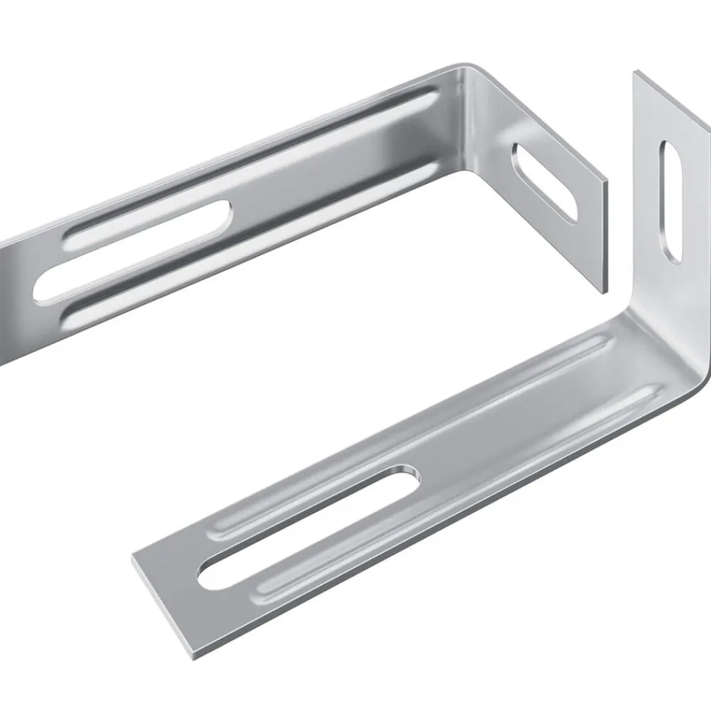 vidaXL Accesorios De Bricolaje-Soporte anti-vuelco 2 pcs Plateado 74,5 x 15 x 32 mm Hierro