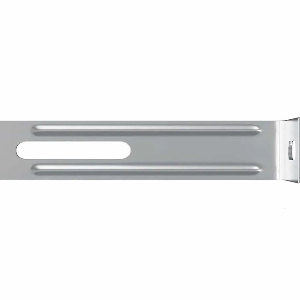 vidaXL Accesorios De Bricolaje-Soporte anti-vuelco 2 pcs Plateado 74,5 x 15 x 32 mm Hierro