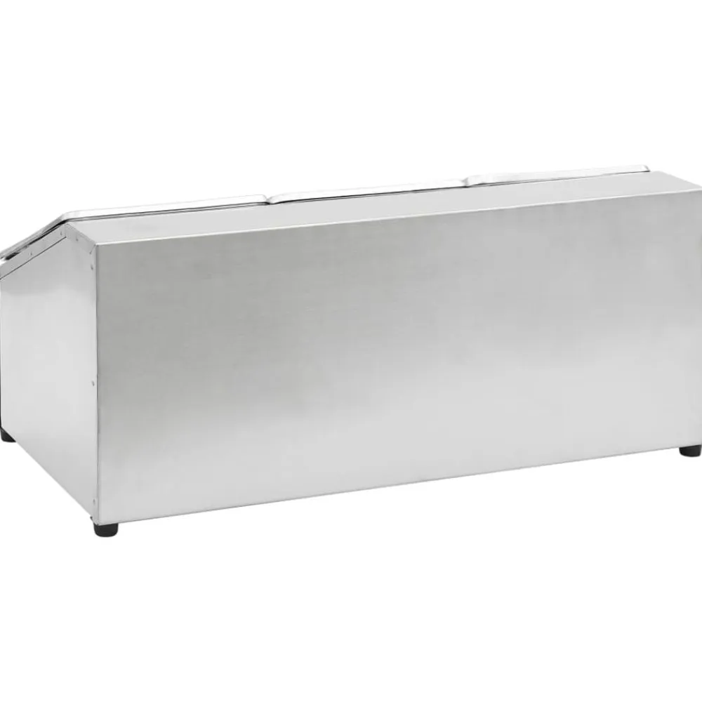 vidaXL Cocina Y Comedor-Soporte bandeja Gastronorm con 3 bandejas 1/6 acero inoxidable