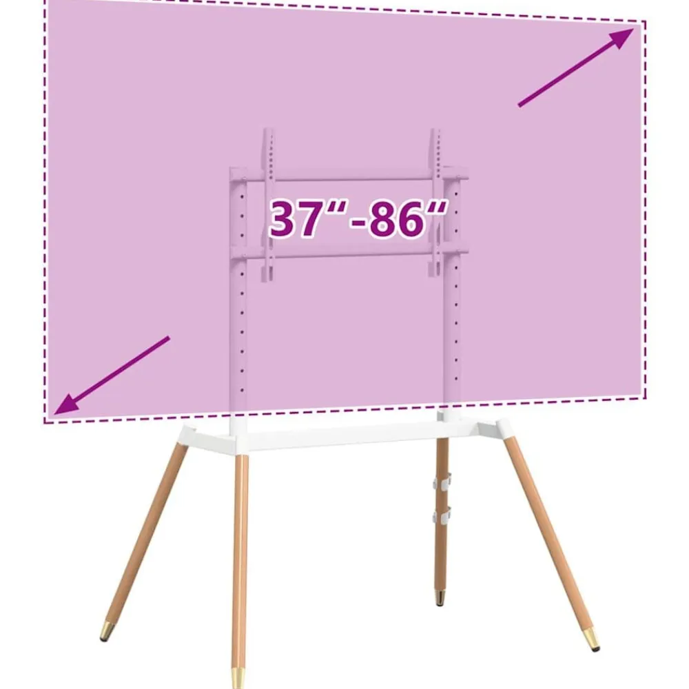 vidaXL Electrónica-Soporte caballete TV pantalla 37-86" Max VESA 400x600 mm 60 kg