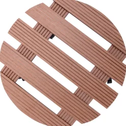 vidaXL Soporte con ruedas para plantas 2 unidades WPC marrón Ø30x7,5cm Marrón Clearance