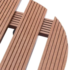 vidaXL Soporte con ruedas para plantas 2 unidades WPC marrón Ø30x7,5cm Marrón Clearance