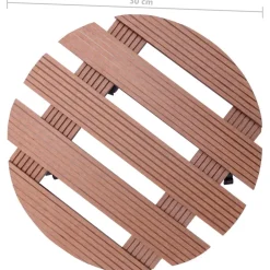 vidaXL Soporte con ruedas para plantas 2 unidades WPC marrón Ø30x7,5cm Marrón Clearance